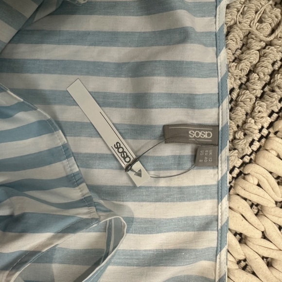 ASOS DESIGN smock cami in cotton in stripe - Picture 3 of 3